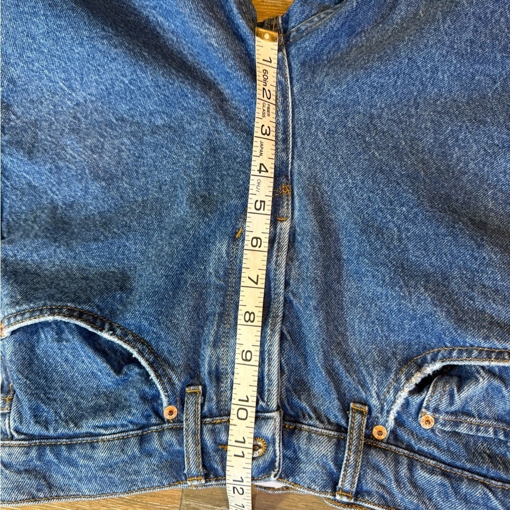 BDG straight leg, high waist, button fly cropped raw edge jeans size 28 - Picture 7 of 12